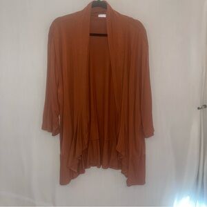 Women's Rust Open Front Cardigan